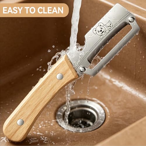 Vegetable Peeler (Standard / Silver/Natural Wood)