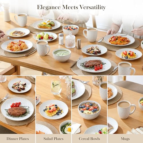 16 Pieces Dinnerware Set (White / Service for 4 (16 Pcs))