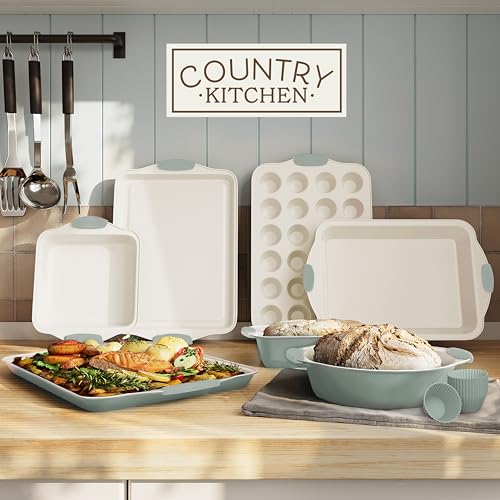 Nonstick Stackable Bakeware Set (Sage - 22 Pcs)