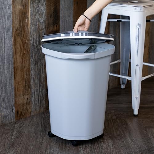 Dog Food Storage Container (25 lbs / Gray/Dark Gray)
