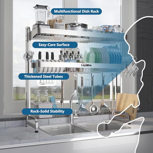 Over Sink Dish Drying Rack (Silver)