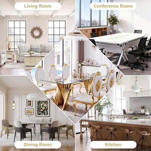 94" Modern Glass Gold Dining Table for 8 (Gold-94" Dining Table)