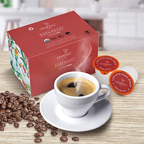 Dark Roast Organic Low Acid Coffee K Cups (10 Count (Pack of 1))
