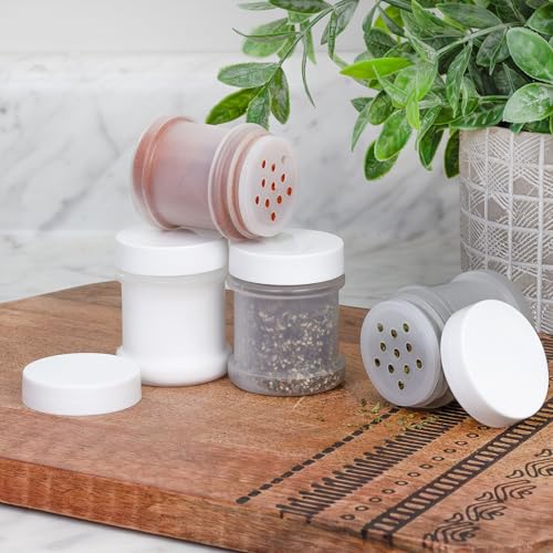 Mini Plastic Spice Jars w (White Lids)