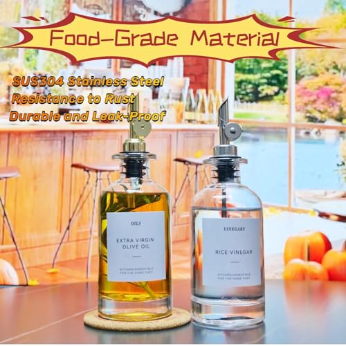 Olive Oil Dispenser Spout (2 Pack / Sliver)