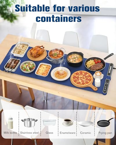 Warming Mat for Food Extra Large (Blue / 39.4x15 Inch)