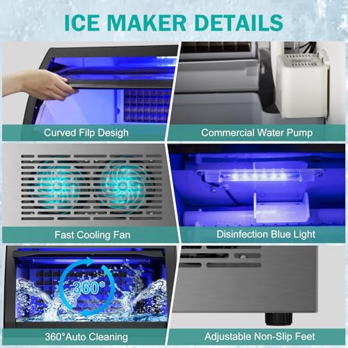 Commercial Ice Maker Machine (150Lbs/24H)
