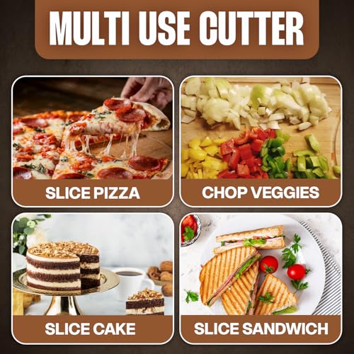 12 Inch Pizza Cutter Rocker Blade with Protective Cover