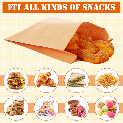 600 Pack Paper Sandwich Bags 8x6.3 inch Wax Paper Bags (Kraft-600PCS / 8x6.3 inch)