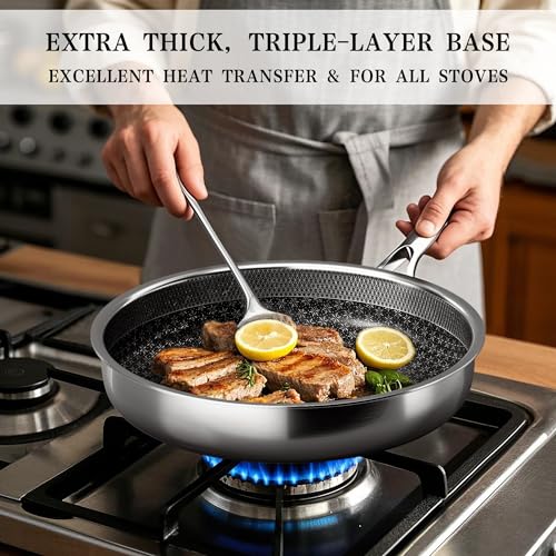 Hybrid Tri ply Stainless Steel Cookware Set Oven Safe