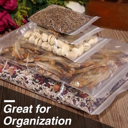 120Pcs 6"x9" Clear Plastic Zip Bags