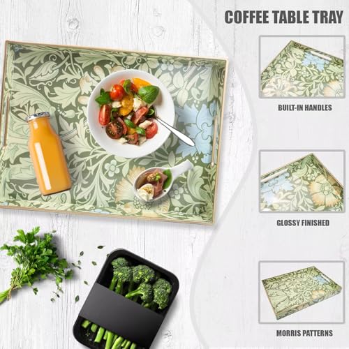 Plastic Serving Tray with Handles for Coffee Table (Multi C)