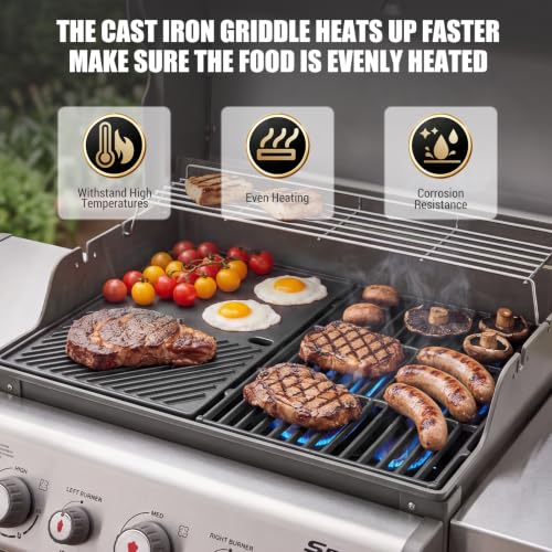 Grill Griddle and Grates for Weber Spirit 300 and II 300 Series Grills (17.51" Weber Spirit 300 GS4 II 300)