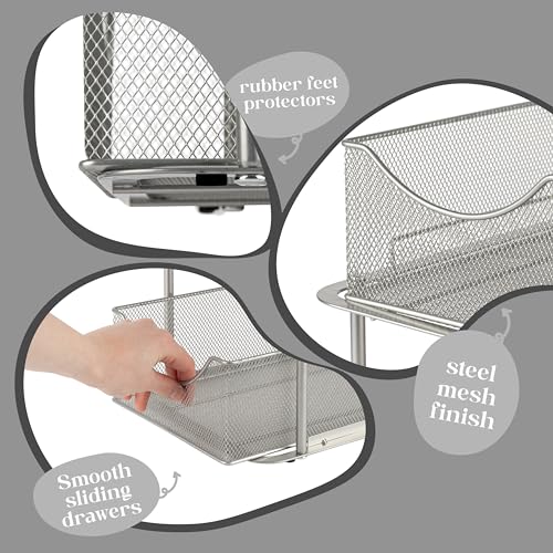 Pull Out Under Sink Organizer (2 Pack / Silver)