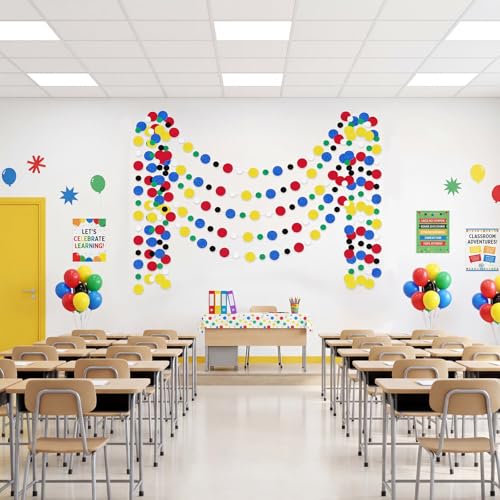 5 Pieces Dot Garland Banner Hanging (Classic Color)
