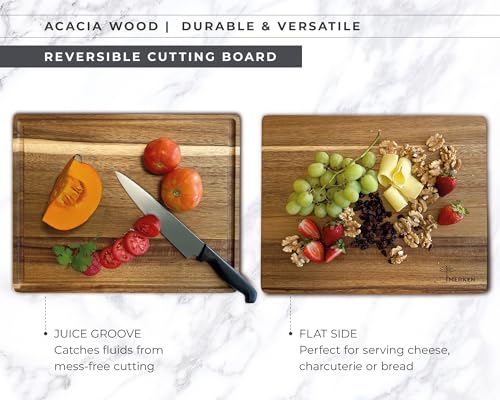 Large Acacia Wood Cutting Board (15"L x 12"W / Acacia)