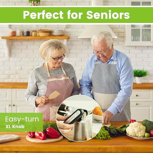 Stainless Steel Manual Can Opener with Soft Grip Handles