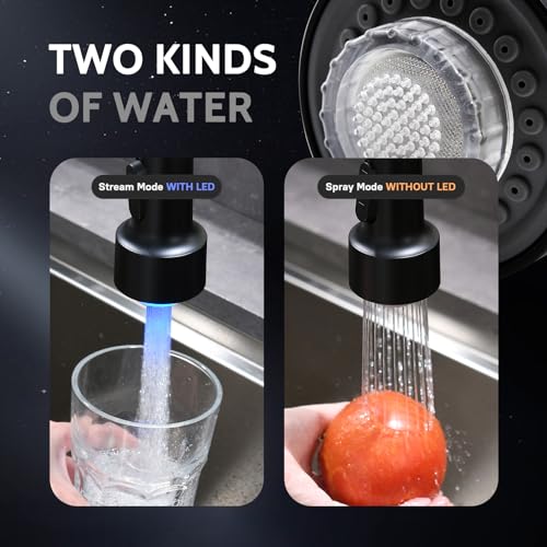 LED Kitchen Faucet (Matte Black)