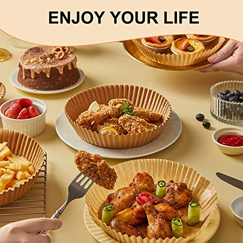 125Pcs 6.5inch Round Air Fryer Liners Disposable for 3 (125 Count)