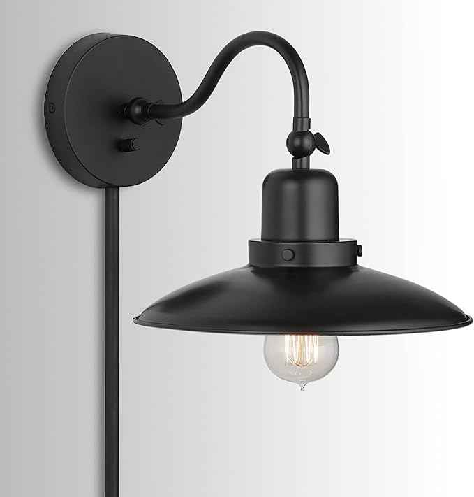 Capital Lighting 634811MB Dewitt Metal Portable Wall Sconce, 1-Light 100 Watts, 18" H x 10" W, Matte Black