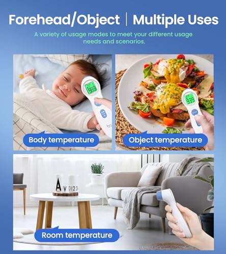 Forehead Thermometer for Adults and Kids (White)