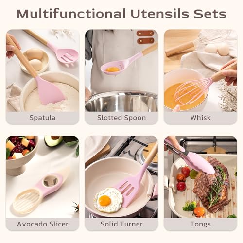 Kitchen Utensils set (Pink)