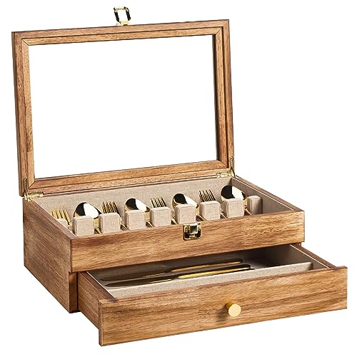 Silverware Box (2 Layer Carbonized Black)