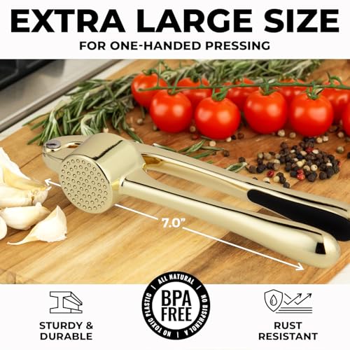 Large Premium Garlic Press Set