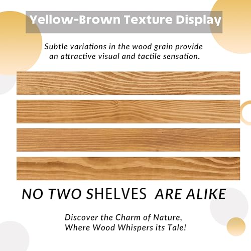 Rustic Floating Shelves 36 inch Long 8 inch deep Set of 2 (Gold Oak / 36'' x 8''x 2''(set of 2）)