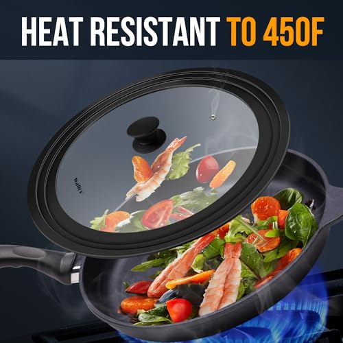 2 Pcs Universal Pot Lids (2pcs 10" to 15")