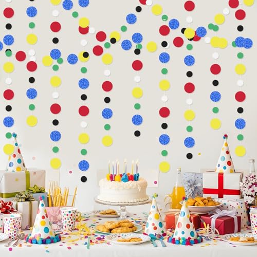 5 Pieces Dot Garland Banner Hanging (Classic Color)