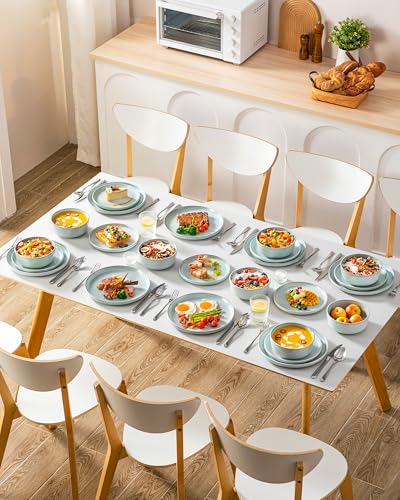 ANYA 18 Pieces Plates and Bowls Set (Mint Green / 18 Pcs (Service for 6))