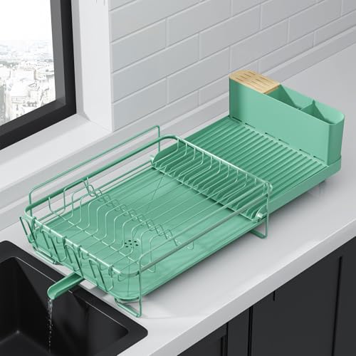 Extendable Dish Drying Rack (Standard / Green)