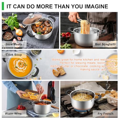 4 Qt Stockpot with Lid (4 Quarts)