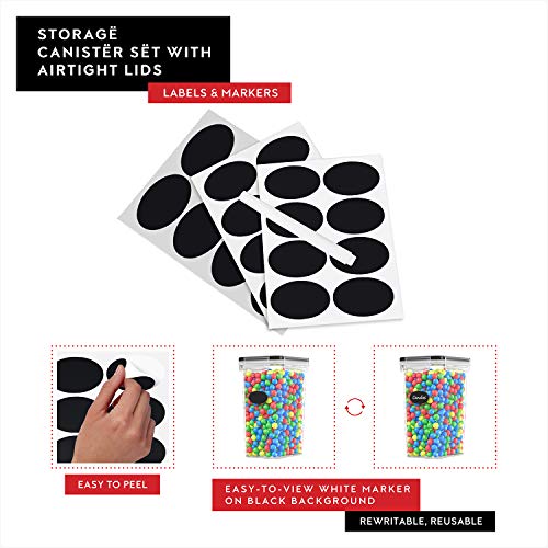 Airtight Food Storage Containers Set of 6 Pieces 2L (6 Count)
