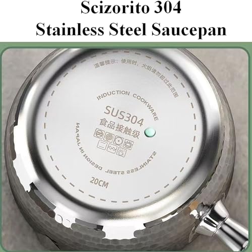 2.2 Quart Silver Stainless Steel Sauce Pot with Inverted Mouth (2.2 Quarts)