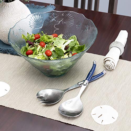Laguiole Connoisseur Navy Blue Salad Servers (Navy Blue)