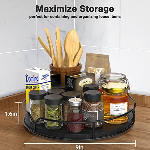 Lazy Susan Turntable Organizer with Anti (Black / 10'')
