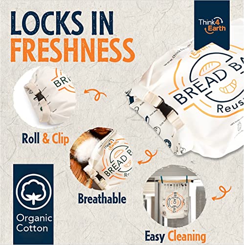 Cotton Linen Bread Bag Organic (Large - 1 Unit)
