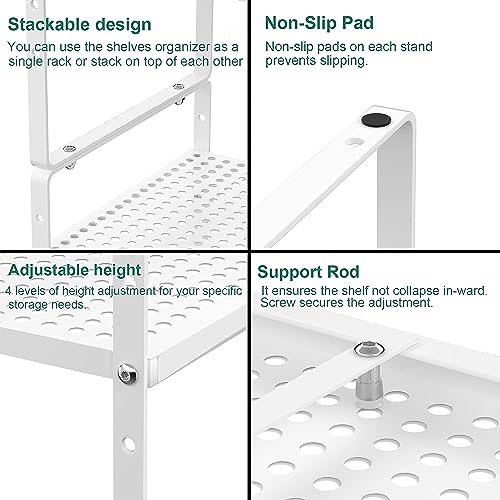 2 Pack Large Expandable Cabinet Storage Shelf (2 Count)