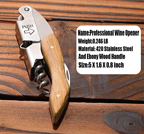 Professional Waiter Corkscrew Wine Key for Bartenders Set of 3 (3 Count)