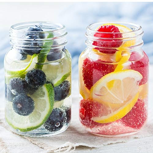 20 Pack Mason Jars (12oz - Split Black Lid)