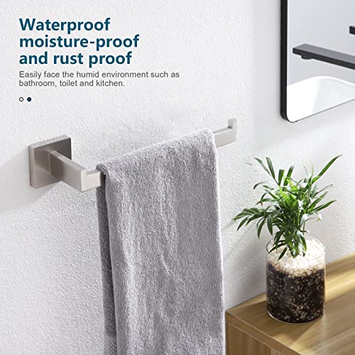 Hand Towel Holder Brushed Nickel Towel Bars Stainless Steel Bathroom Hardware Kitchen Paper Towel Holder Wall Mount (Brushed Nickel)