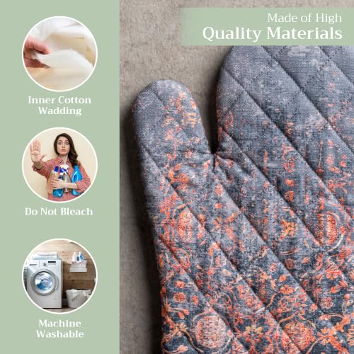 Maison d'Hermine Oven Gloves 100% Cotton Oven Mitt (024 - Imperfection / 7.5" x 13" (Oven Mitt))