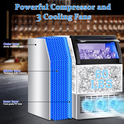 Commercial Ice Maker Machine 200lbs (200LBS/24H-1 / Gourmet Ice Maker)