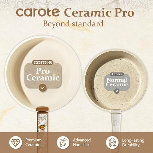 25pcs Ceramic Cookware Sets (Chocolate / 25 Piece)