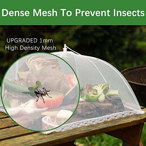 Mesh Food Covers for Outdoors (1 Extra Large (40x24 in) & 6 Large (17x17 in))