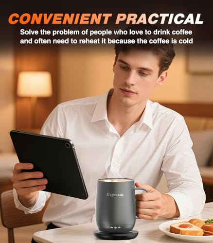 Self Heating Coffee Mug T2 (Graphite / 16oz)