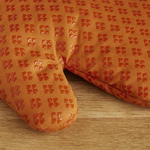 Asteroid Oven Mitt Set (7"x12.5" / Honey Orange)
