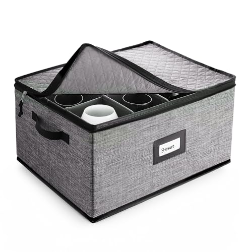 Wine Glass Storage Box with Dividers